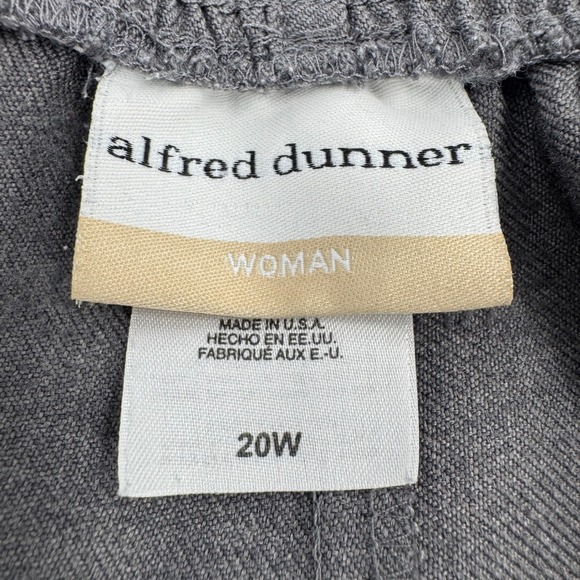 Alfred Dunner Women's 20W Gray Elastic Waist Pull On Pants Slacks - Picture 3 of 9